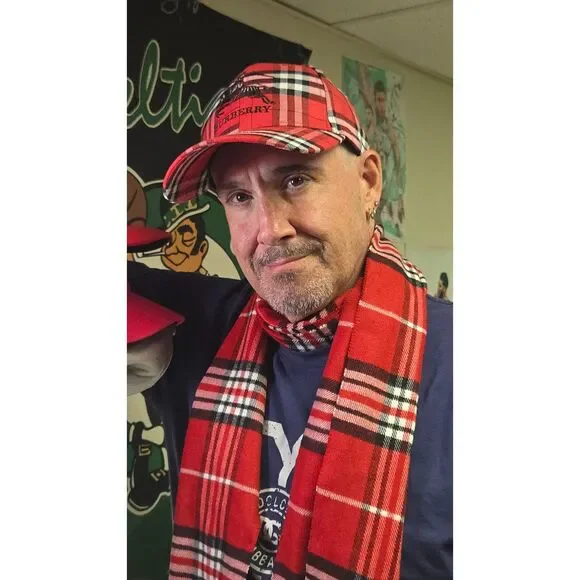 Burberry Red Nova Check Cap